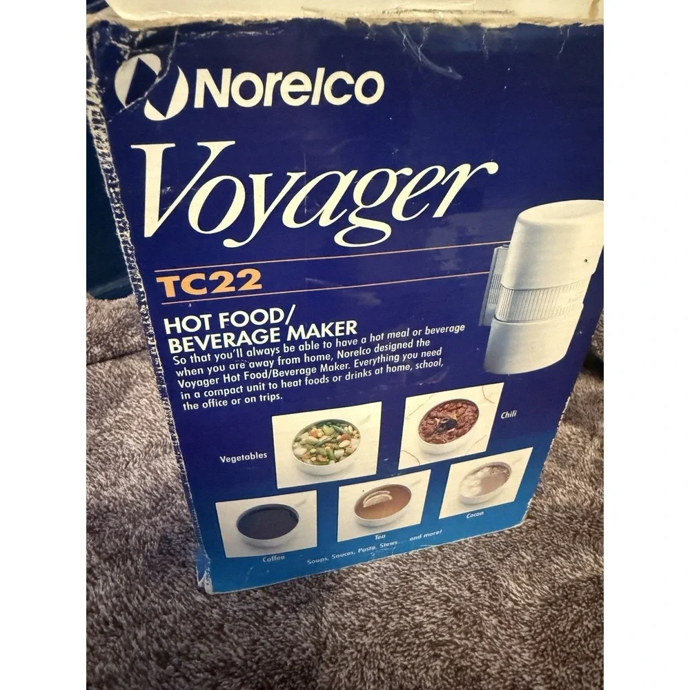 NORELCO Hot Stuff Travel, Work Hot Food Beverage Maker Model #TC22 1986